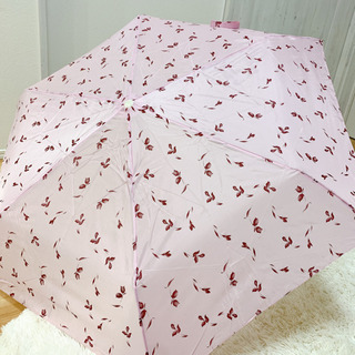 【新品】折りたたみ傘 晴雨兼用 ピンクの画像