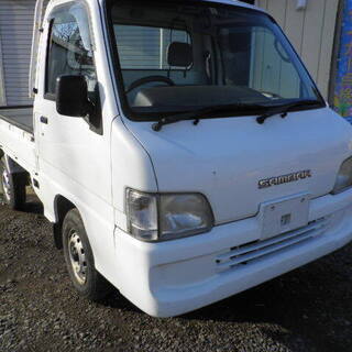 サンバー軽トラック4WD車　三方開 オートマ 予備車検付き お買い得車の画像
