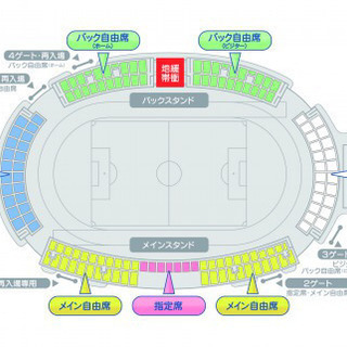 ザスパクサツ群馬　アルビレックス新潟　開幕戦　メイン自由席