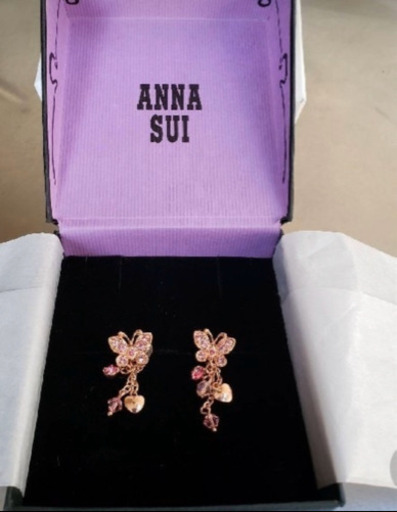 新品 アナスイ Anna Sui 蝶ピアスとブレスレット バタフライ プラパール