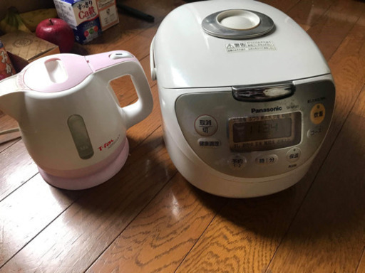 炊飯器、アイロン、電気ケトル