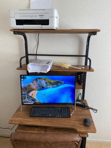 パソコン、プリンター、机、椅子セット