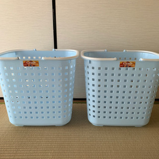 ランドリーボックス2個　(ＡＳＶＥＬ グレディバスケット Ｌ ブ...