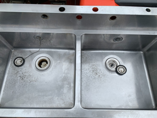 業務用　2層シンク　厨房用品　ステンレス　W1200 中古