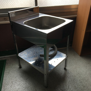 【中古品】一槽シンク 厨房機器 流し台 ステンレスシンク ステン...