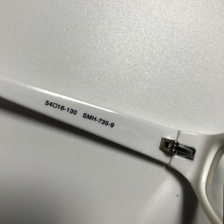 未使用　メガネ　白フレームの画像