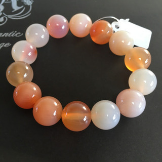 【新品】天然石ブレスレット【メノウ】大玉