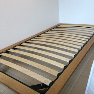 無印シングルベッド オーク材＋20センチ足つき
