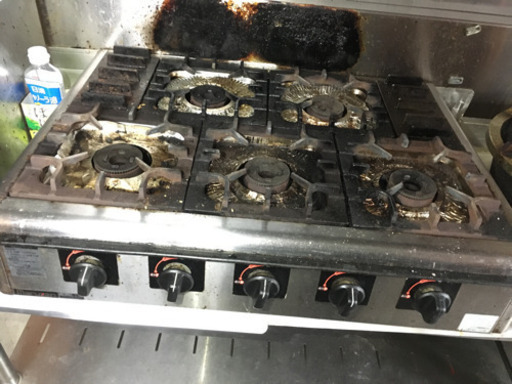 マルゼン 5口 業務用コンロ 厨房機器 キッチン 中古 都市ガス M-825C