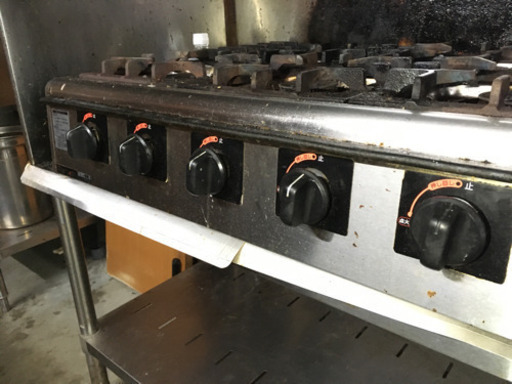 マルゼン 5口 業務用コンロ 厨房機器 キッチン 中古 都市ガス M-825C