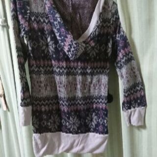 色違い２点セット☆フード付きニット(丈長め)の画像