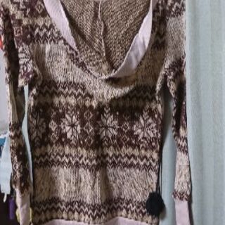 色違い２点セット☆フード付きニット(丈長め)の画像