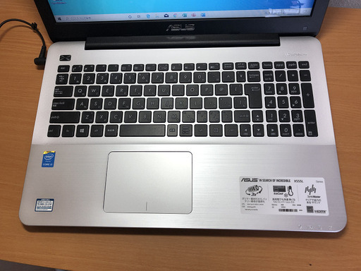 商談中につき受付をストップ致します。値下しました。　　中古　ASUS X555L 内蔵バッテリー欠品　5世代 Core i3 メモリ6