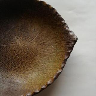 益子焼き　木の葉皿の画像