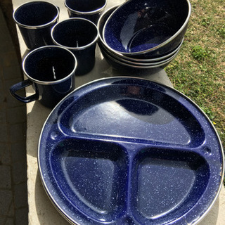 ホーロー食器と鍋 キャンプ・アウトドアなど