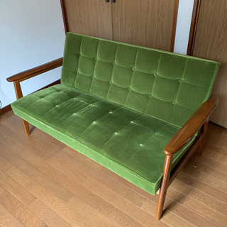 カリモク60 グリーン　ソファ 2人掛け【宮崎県まで引き取りでお願いします】 カリモク60 グリーン ソファ 2人掛け【宮崎県まで引き取りでお願いし