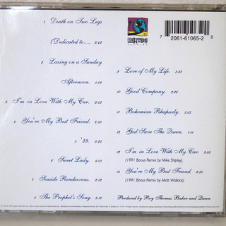 Queen CDアルバム A Night At The Opera/オペラ座の夜 輸入盤 US盤  ☆札幌市 清田区 平岡の画像
