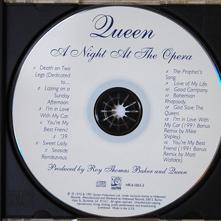 Queen CDアルバム A Night At The Opera/オペラ座の夜 輸入盤 US盤  ☆札幌市 清田区 平岡の画像