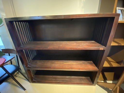 飾り棚 アジアン家具 茶 フリーラック 中古品 レトロ アンティーク風