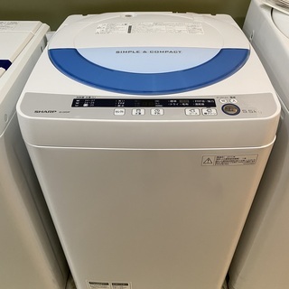 洗濯機 シャープ SHARP ES-GE55P 2015年製 5.5kg 中古品①