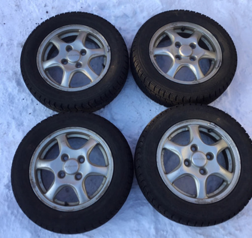 スバル純正 13インチ アルミホイール 155/65R13 スタッドレスタイヤ 4本セット