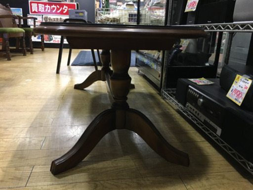 Karimoku カリモク コロニアル センターテーブル オールド　ガラス天板付き