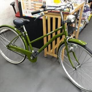 売り切れました【中古自転車】シンプル　クラシックスタイル　人気のカーキ色
