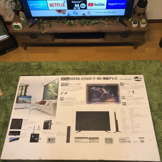 4K液晶 50型 ＋ テレビ台セット 早い者勝ちの画像