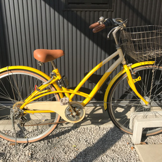 黄色の自転車　ママチャリ　安くお譲りします。