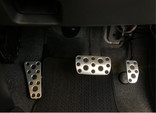 【美品】スバル Ｒ１ Ｒ２ アルミペダル ベース付きフットレスト ３点セット