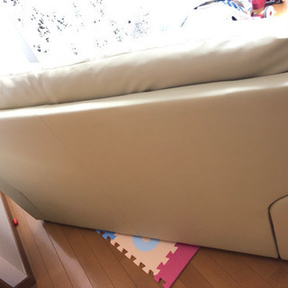 服部家具　2人掛け合皮ソファーの画像