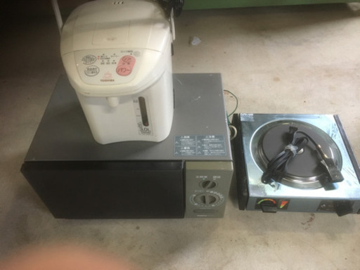 電子レンジ、電気湯沸かし器ポット、IH