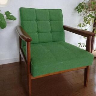 【受け渡し決定】カリモク60 一人がけ ソファーの画像