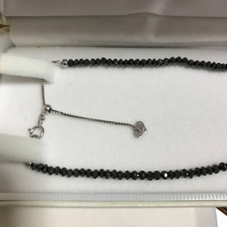美品K18WGブラックダイヤモンドネックレスの画像