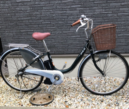 【受け渡し予定者決定済》ヤマハ電動アシスト自転車　ダークグリーン　26インチ　動作確認済