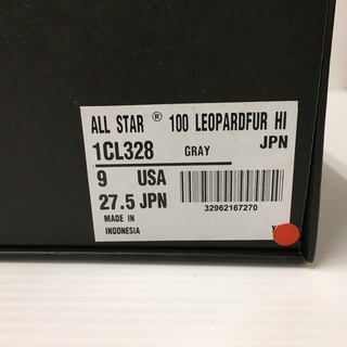 試着のみ☆コンバース オールスター レオパードHI 27.5cmの画像