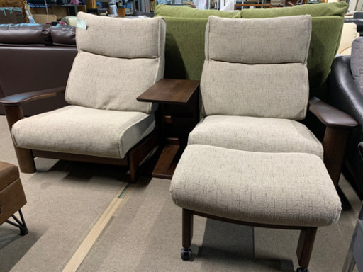 カリモク　2人用リクライニングソファ