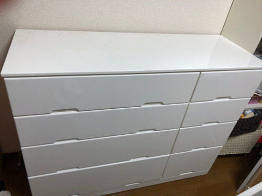 ニトリ★収納タンス★鏡面仕上げホワイト