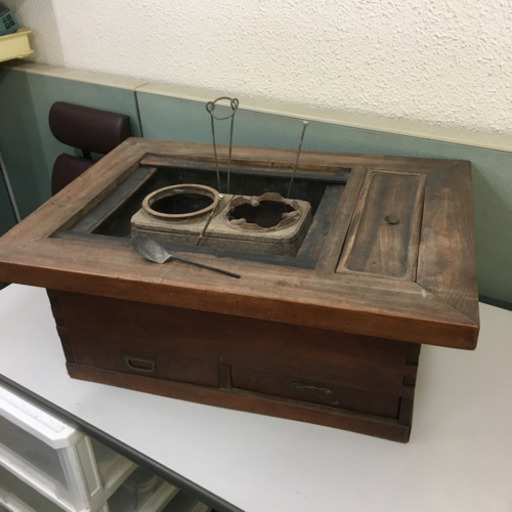 卓上火鉢 引き出し 小物入付 サイズ幅約74cm 奥行約53cm 高さ約30cm