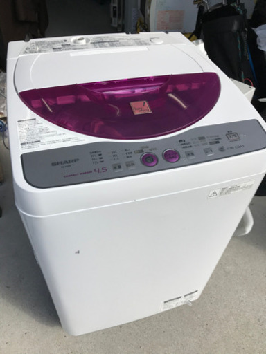 お薦め品‼️激安‼️シャープ 洗濯機4.5kg 2012年製
