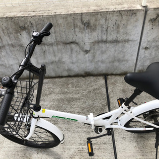6段変速 20インチ 折りたたみ自転車 ホワイト