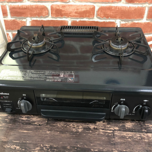 商談中 2017年製 パロマ 都市ガス用 ガスコンロ IC-N36B-R