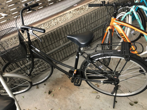 26インチ自転車　鍵式ロック　サドルの鍵付き