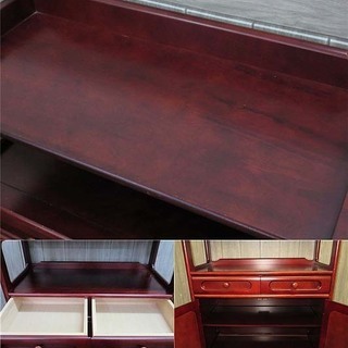 ss0825 カリモク 電話台 ブラウン 引出2杯 扉収納 幅66cm karimoku