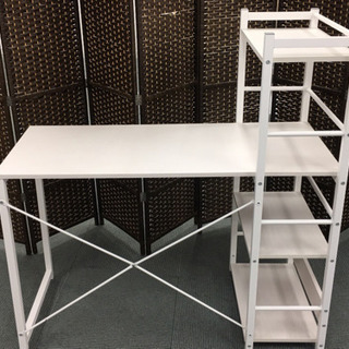 ニトリ システムデスク ザッキー パソコンデスク 白 美品の画像