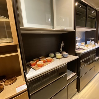 レンジボード ニトリ 茶 収納棚 中古品