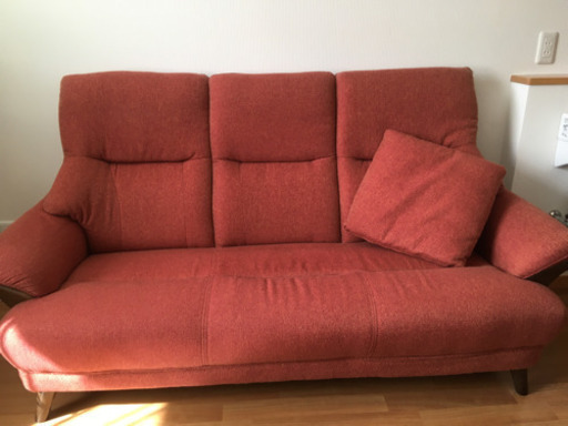 3人用布張りハイバックソファ　ニトリ【超美品】