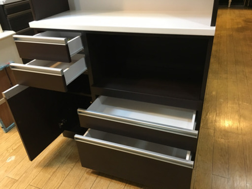 近藤産業 モダンstyle 2面レンジボード スチームオーブン対応 大川家具