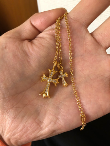 中古 正規品　クロムハーツ 22k ダイヤ　ネックレス