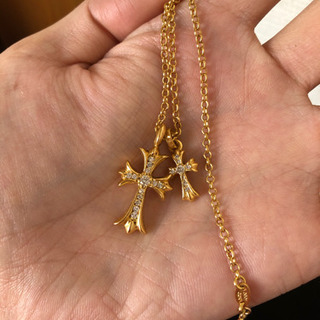 中古 正規品　クロムハーツ 22k ダイヤ　ネックレス